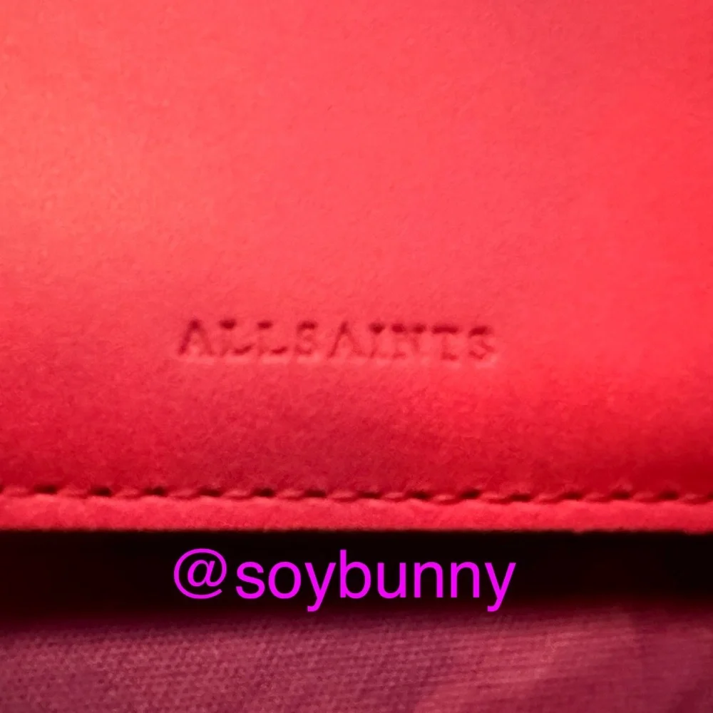 AllSaints Remy Leather Wallet (NWT; Hot Pink)